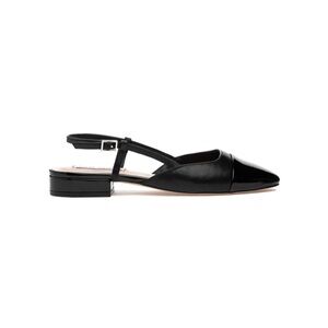 Steve Madden BELINDA FLAT BLACK LEATHER, size 6.5